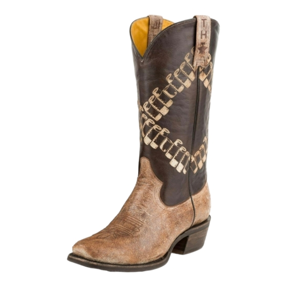 TIN HAUL "Bandolero" Old West Wanted Poster cowboy western square toe boots 11D - Picture 3 of 16